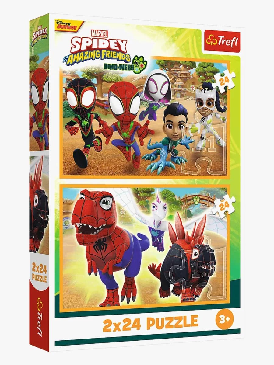 Trefl Spidey &  Dinosaurs Pussel 2x24 Bitar
