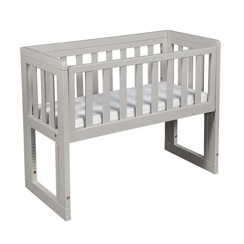 Troll bedside crib Oslo, soft grey