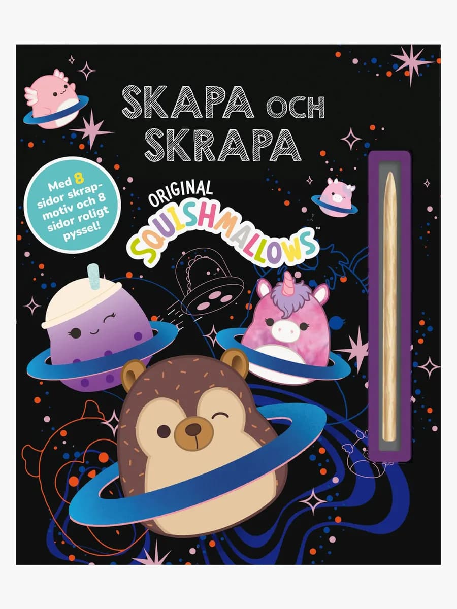Tukan Förlag Squishmallows: Skapa och skrapa Pysselbok