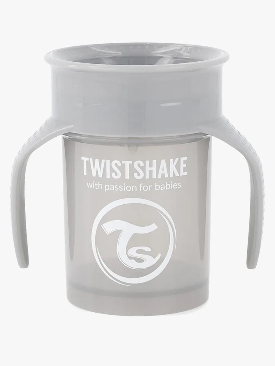 Twistshake 360 Träningsmugg, Pastelgrå