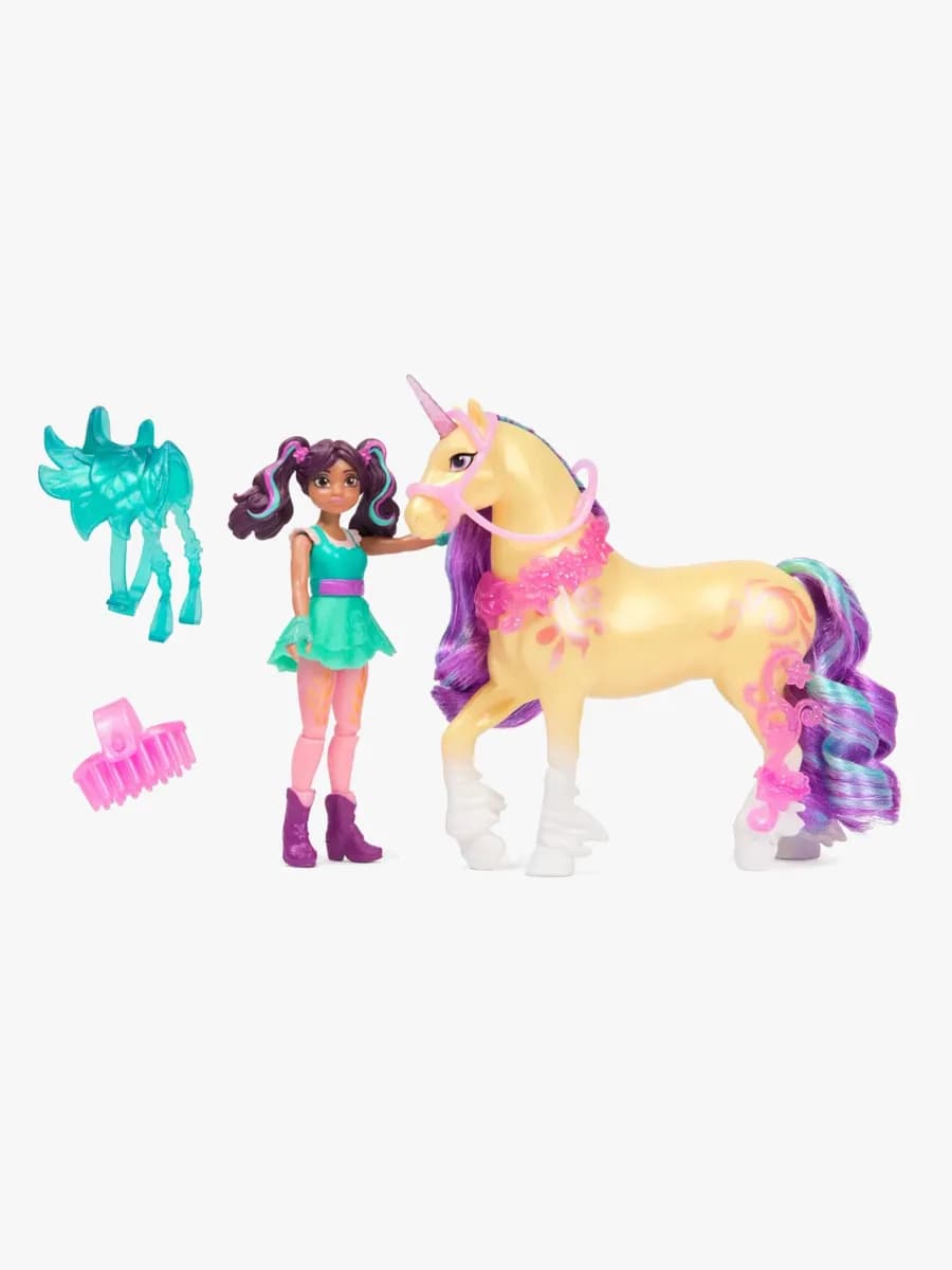 Unicorn Academy Docka &  Enhörning V2 Ava &  Leaf
