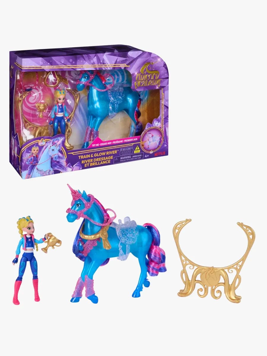 Unicorn Academy Figurset Isabel &  River: Train &  Glow