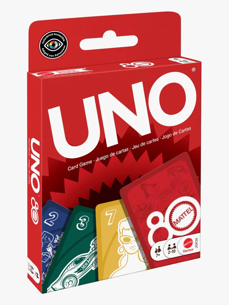 UNO Mattel 80th Ruby Red Kortspel