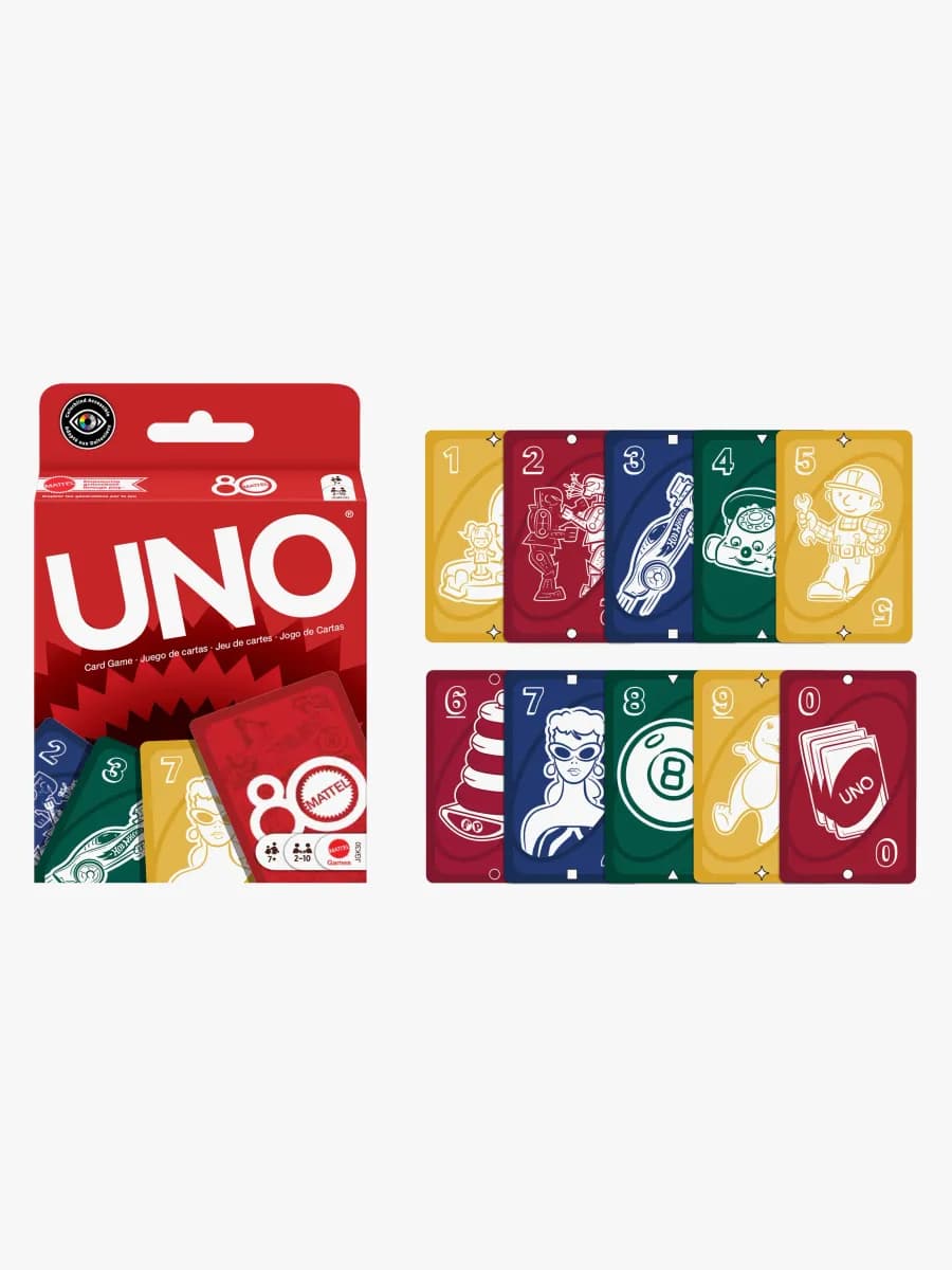 UNO Mattel 80th Ruby Red Kortspel