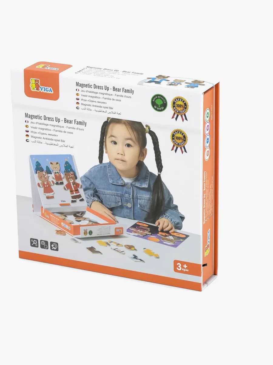 VIGA Dress Up Magnetset Björn Familj 54 st