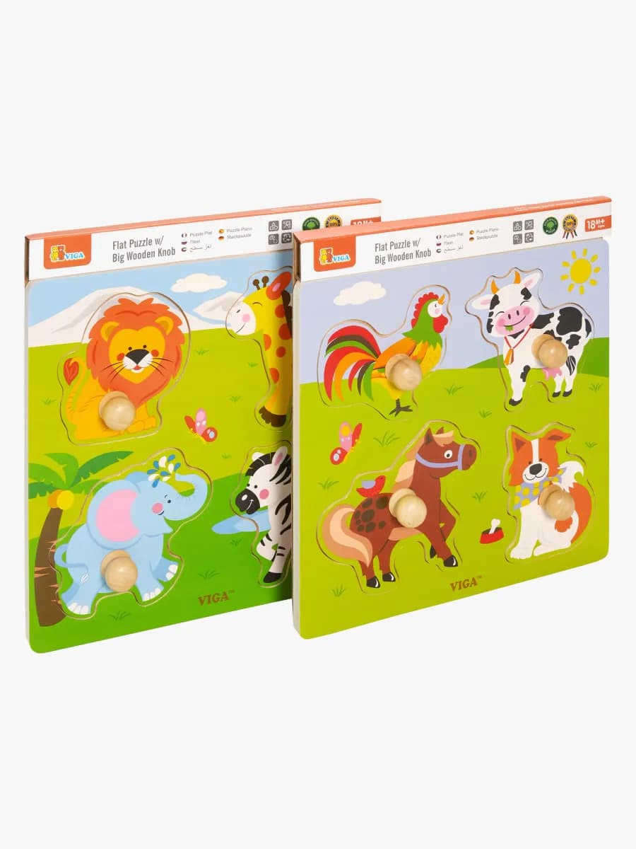 VIGA Knoppussel Djur, 2-Pack