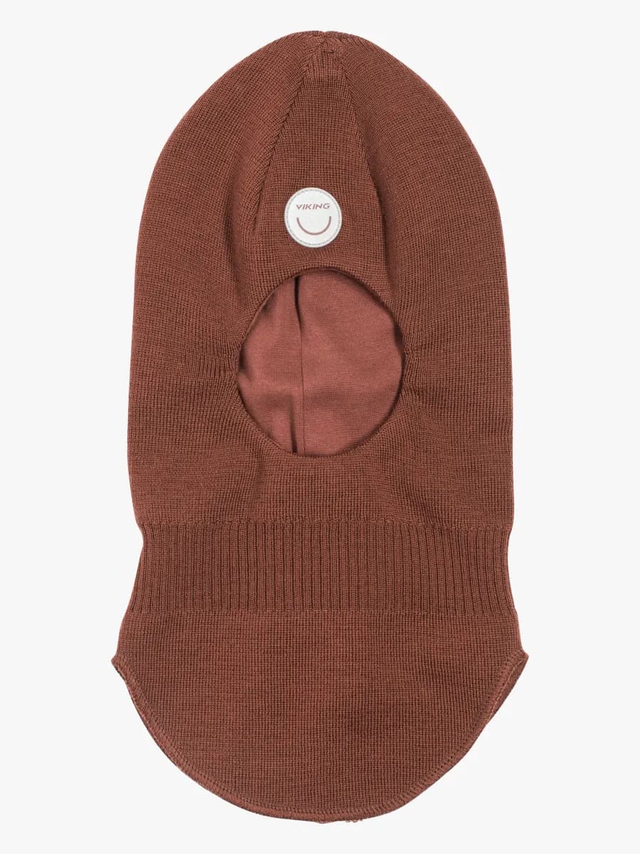 Viking Alv Balaklava Merinoull, Dark Brown, 46