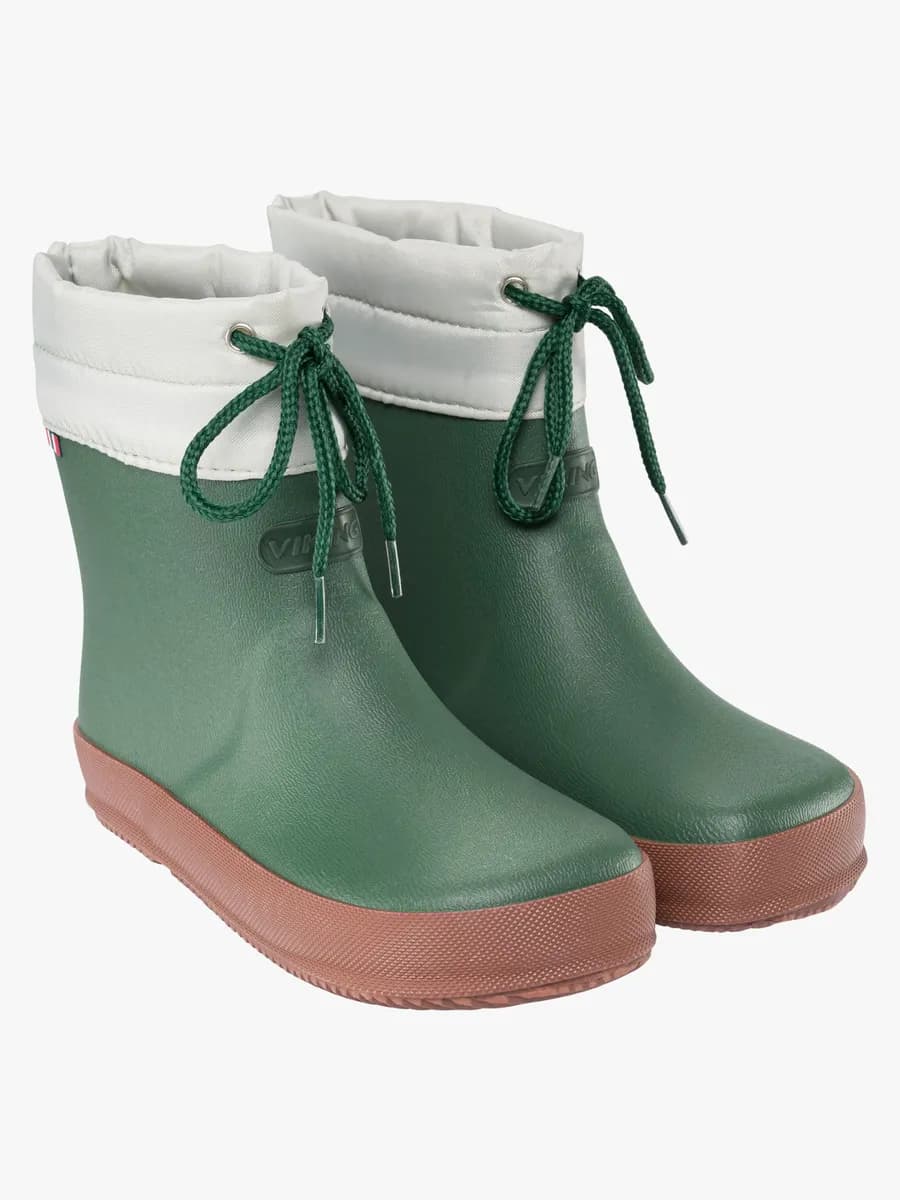 Viking Alv Barefoot Gummistövlar, Dark Green, 25