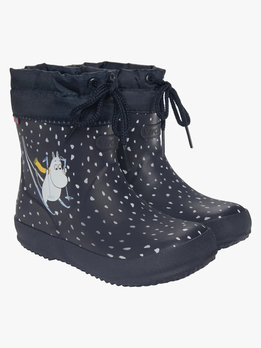 Viking Alv Indie Moomin Fodrade Gummistövlar, Navy, 29