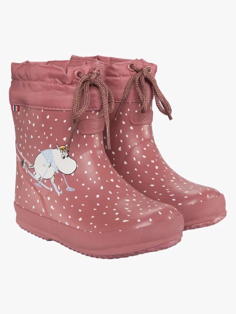 Viking Alv Indie Moomin Fodrade Gummistövlar, Peach, 26