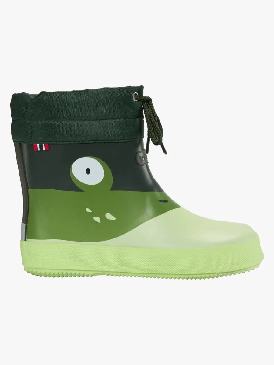 Viking Alv Paw Print Barefoot Gummistövlar, Light Green/Green, 21