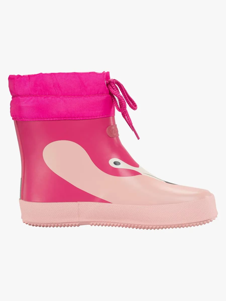 Viking Alv Paw Print Barefoot Gummistövlar, Light Pink/Magenta, 22