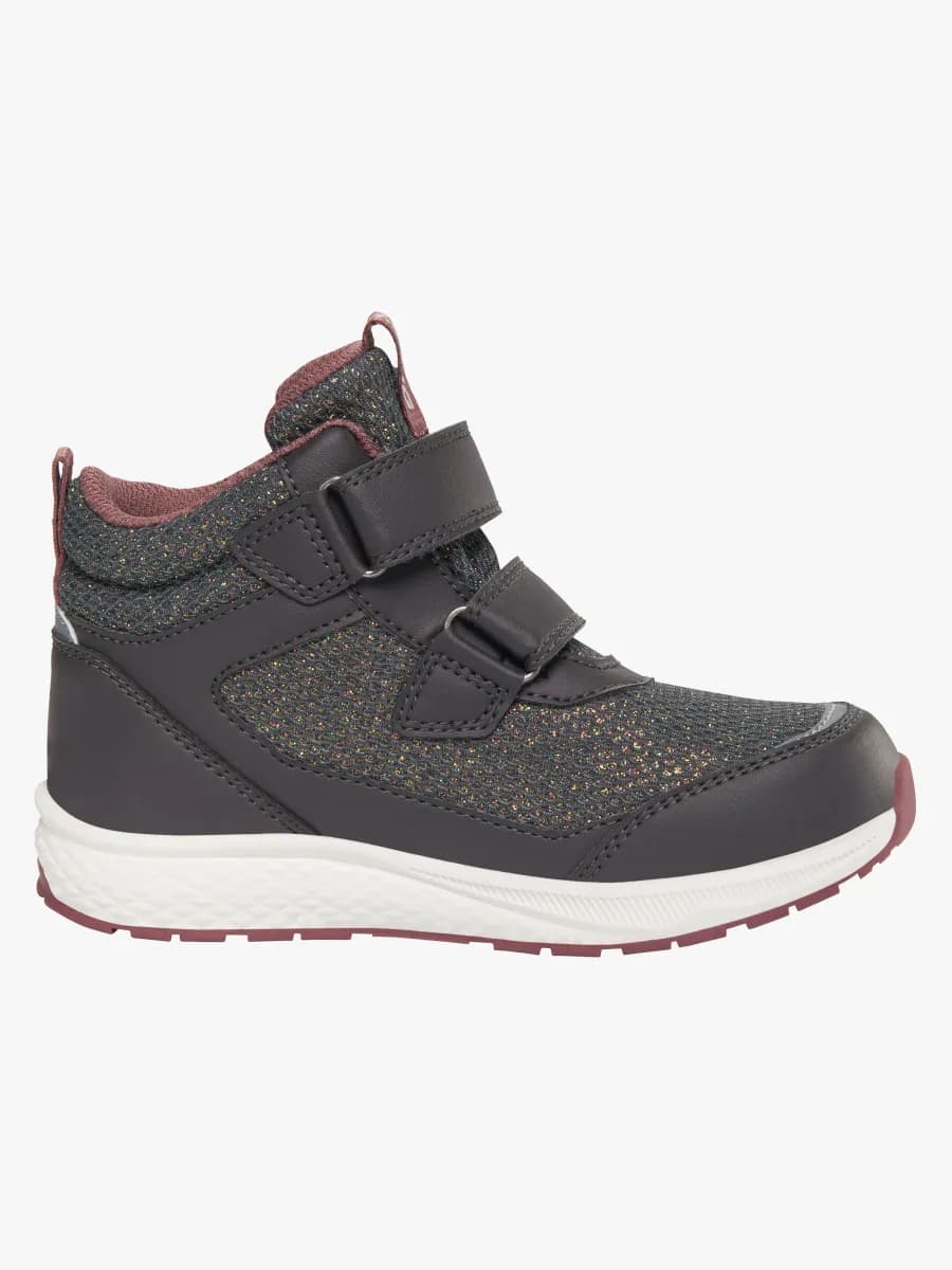 Viking Bouncy Glitter Mid 2V GTX Sneakers, Charcoal, 28