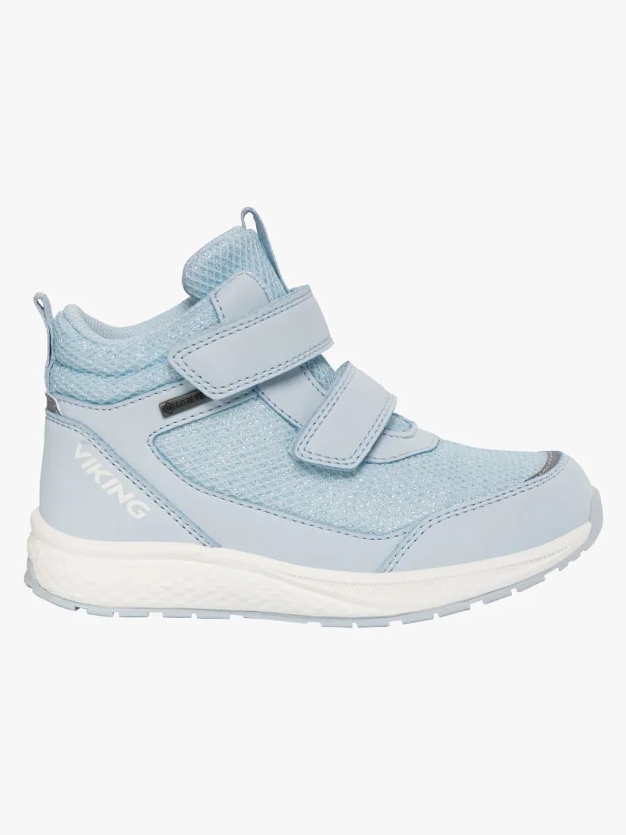 Viking Bouncy Glitter Mid 2V GTX Sneakers, Light Blue, 25