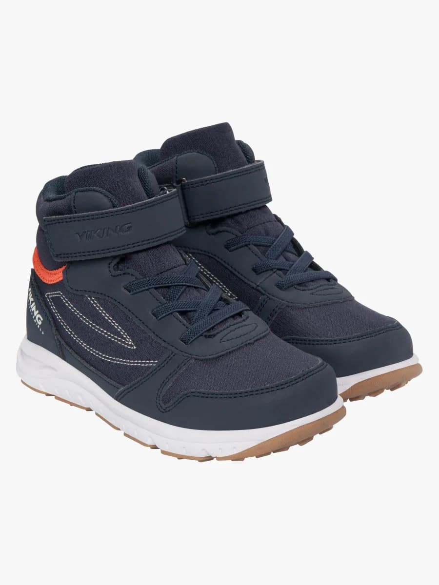 Viking Hovet Mid 1V WP Sneakers, Navy, 24