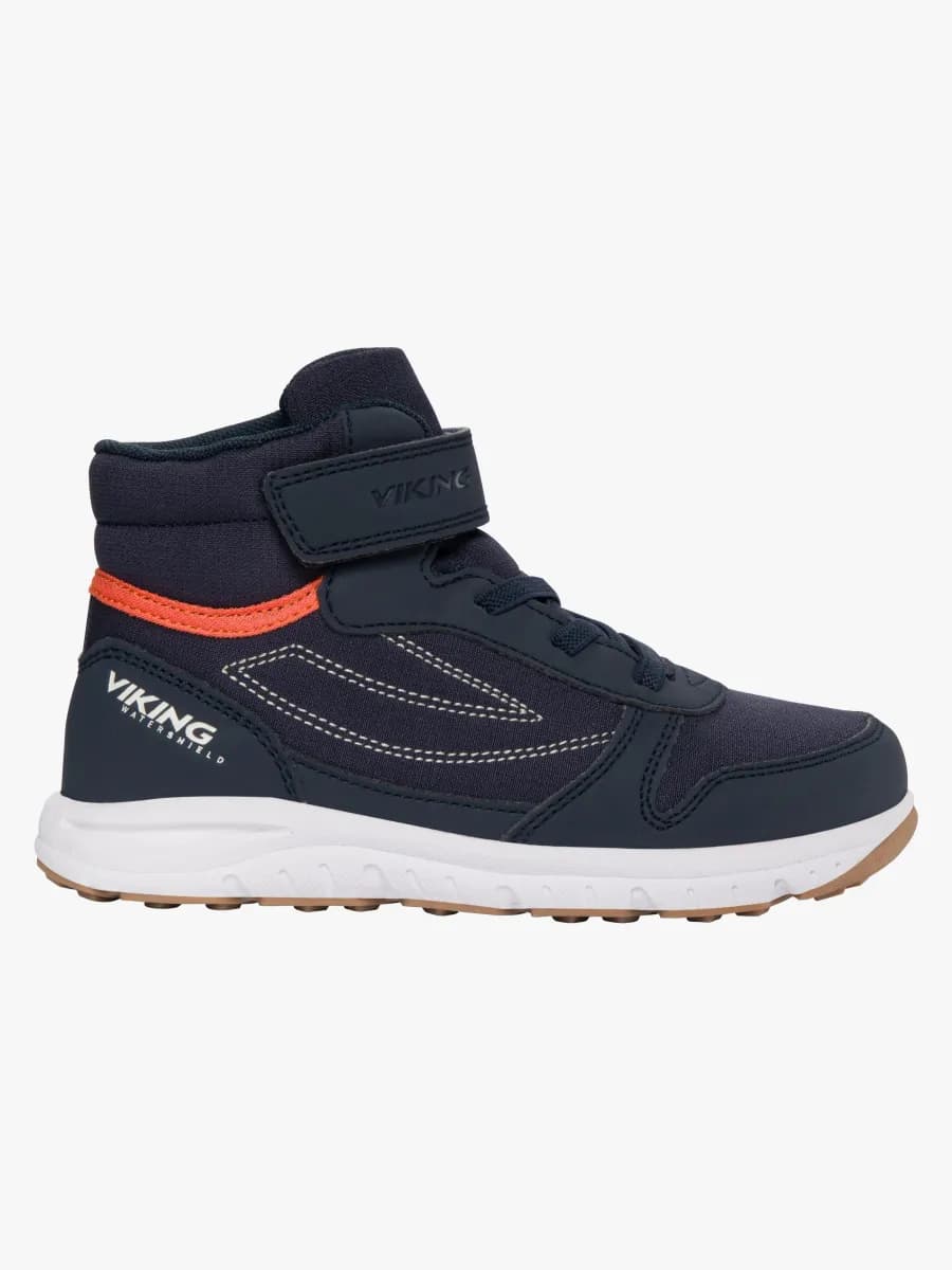 Viking Hovet Mid 1V WP Sneakers, Navy, 24