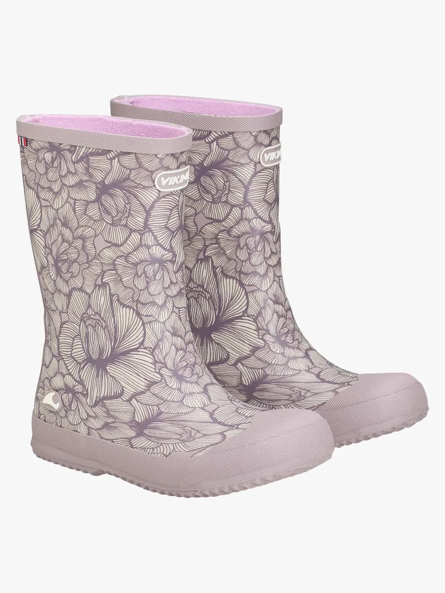 Viking Indie Print Gummistövlar, Dusty Pink/Cream, 33