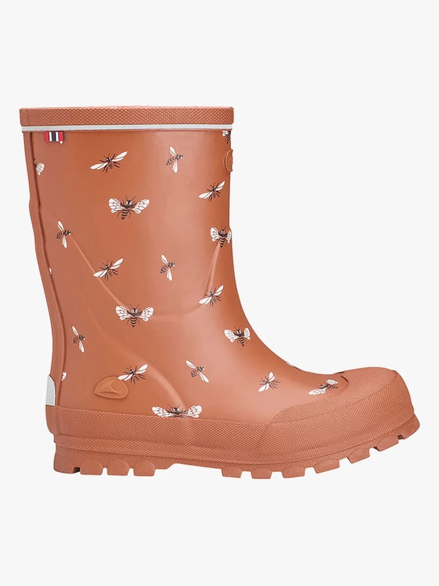 Viking Jolly Print Gummistövlar, Cognac/White, 28 - Bäst i test