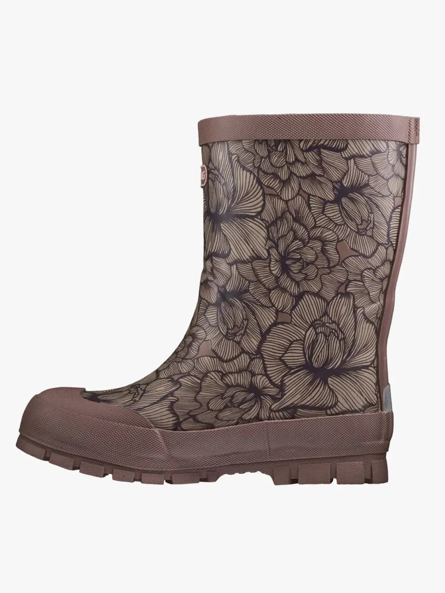 Viking Jolly Thermo Print Fodrade Gummistövlar, Dusty Pink/Cream, 31