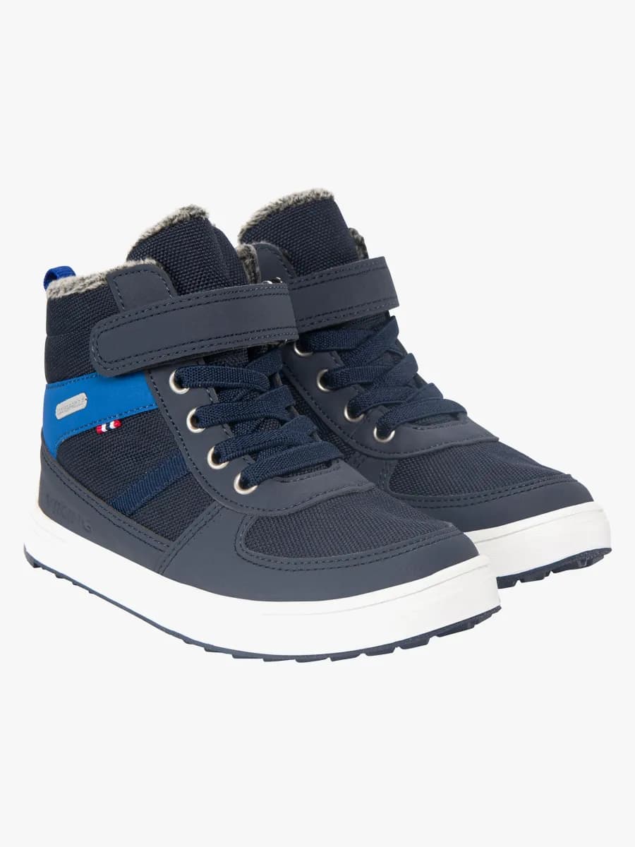 Viking Lucas Mid WP Warm Vinterkängor, Navy/Blue, 26