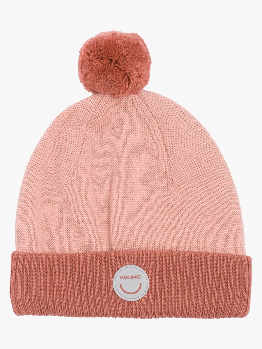 Viking Toasty Pom Pom Mössa Merinoull, Rosa, 50-52