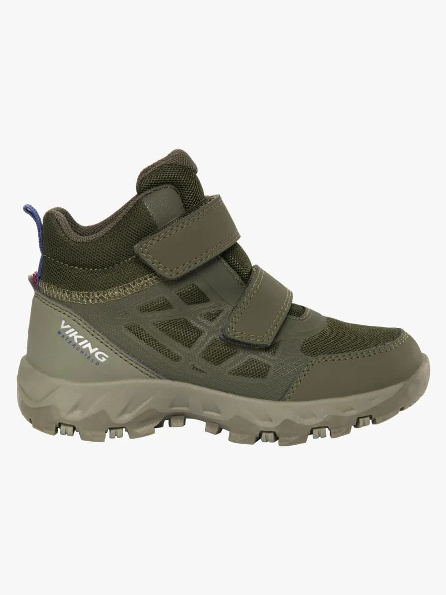 Viking Track Mid WP Sneakers, Olive, 22