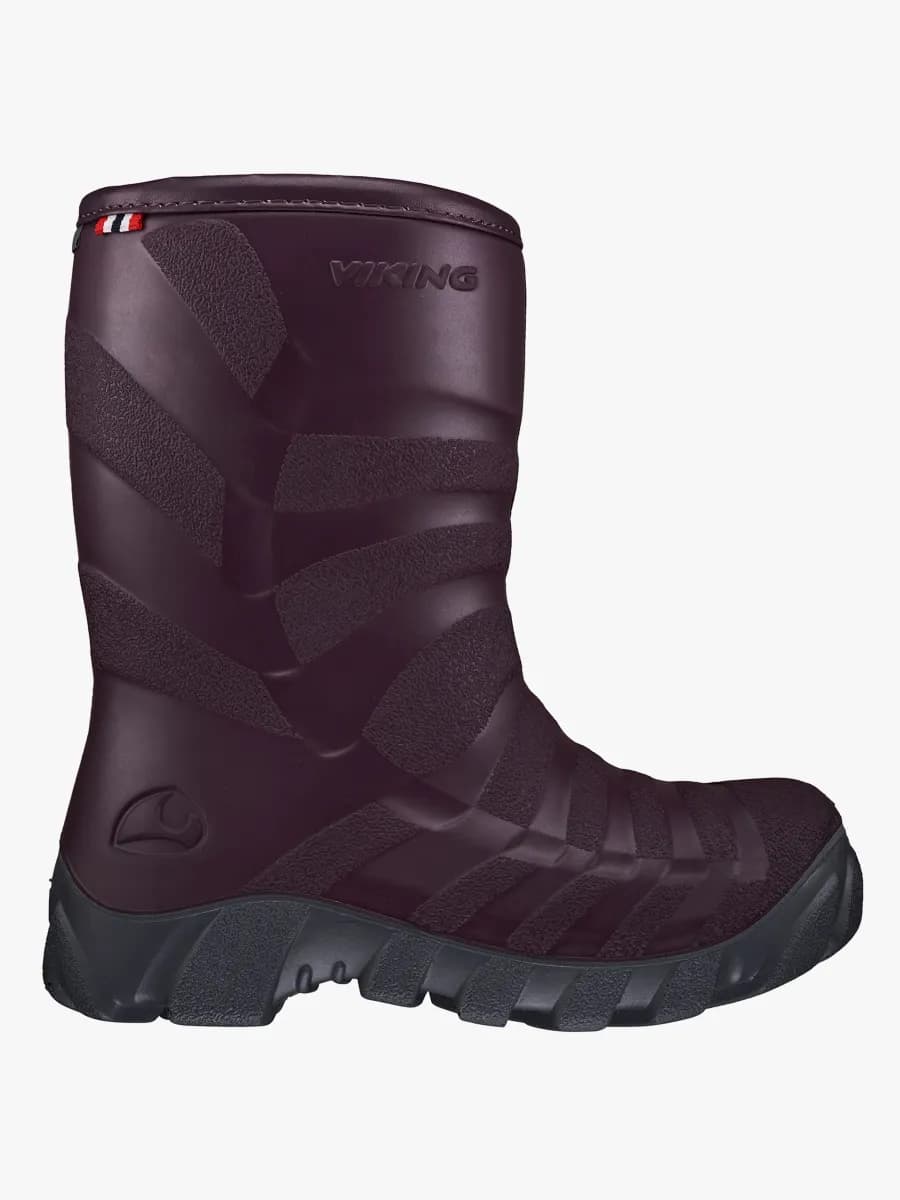 Viking Ultra Fodrade Gummistövlar, Grape/Grey, 32 - Bäst i test