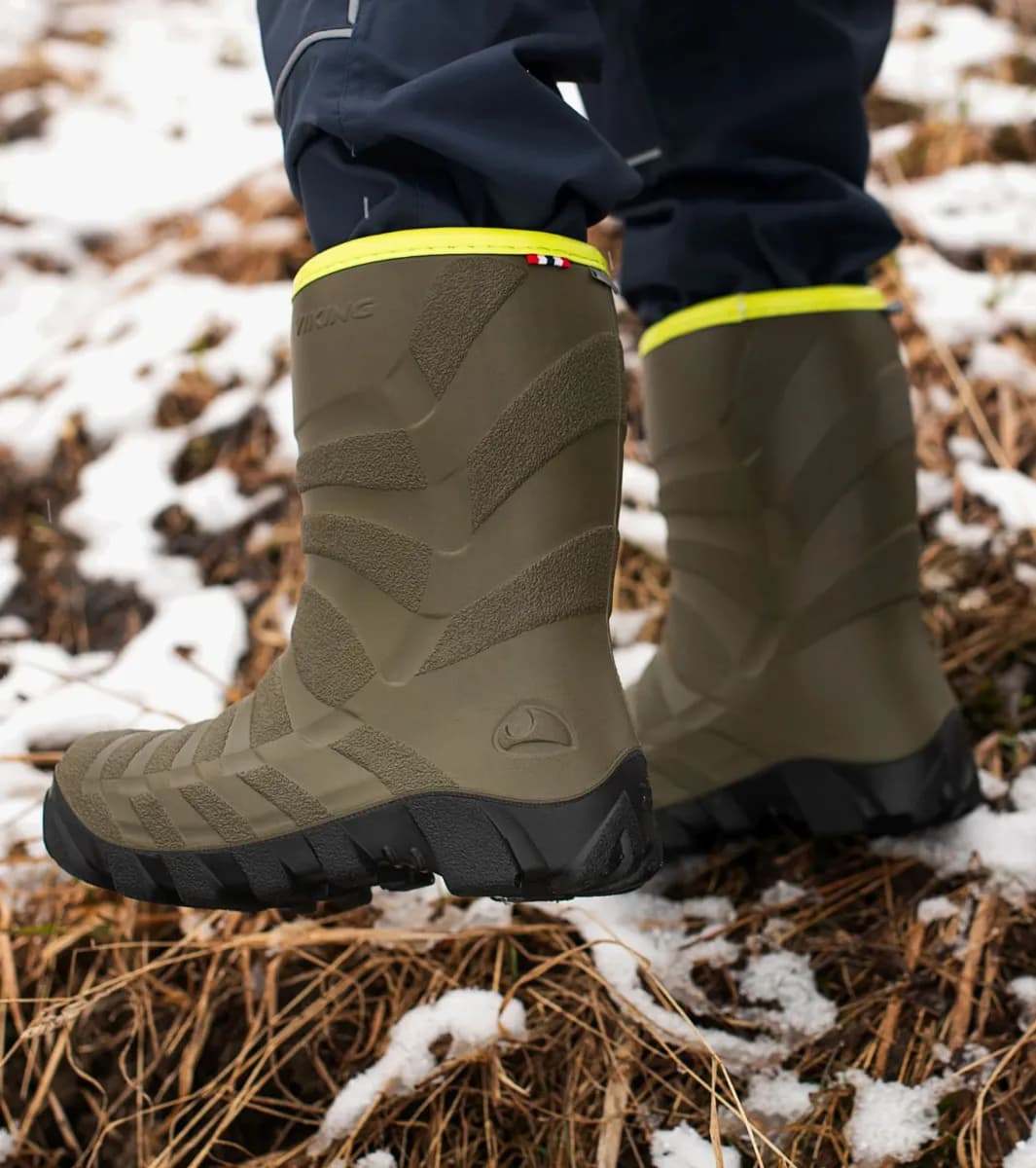 Viking Ultra Fodrade Gummistövlar, Khaki/Svart, 32 - Bäst i test
