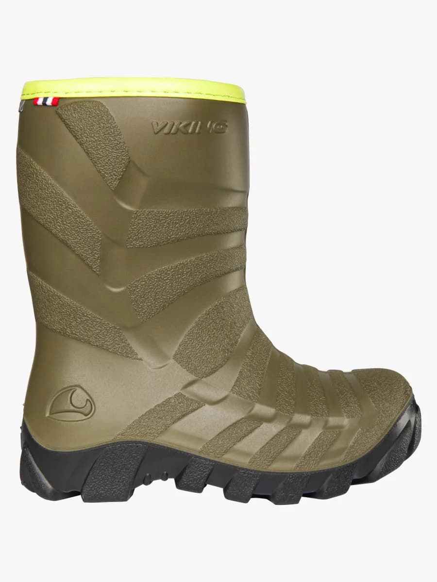 Viking Ultra Fodrade Gummistövlar, Khaki/Svart, 32 - Bäst i test