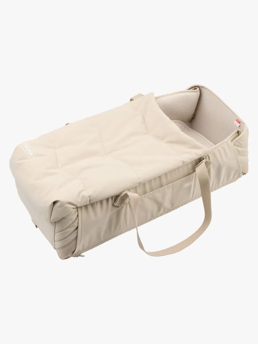 Voksi Carry Me mjuklift/babynest, seashell sand leaf