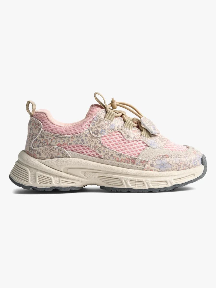Wheat Arthur Sneakers, Blue/Flowers, 29