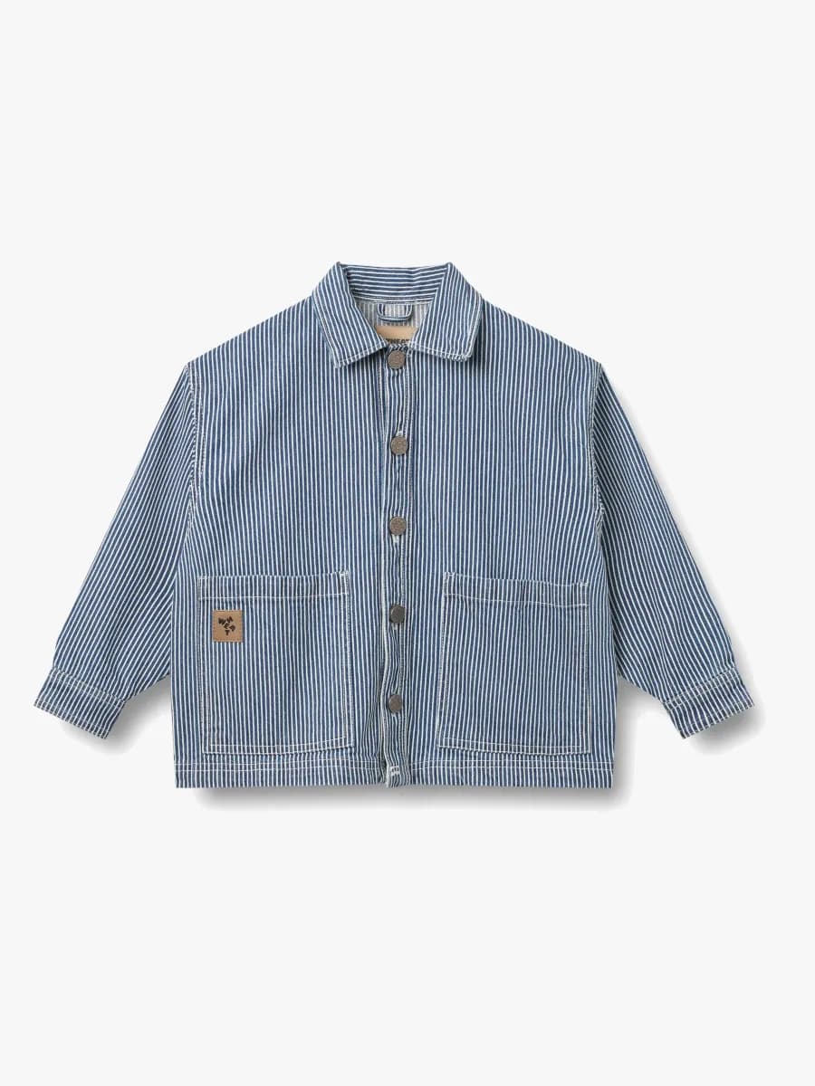 Wheat Cole Overshirt, Denim Stripe, 116