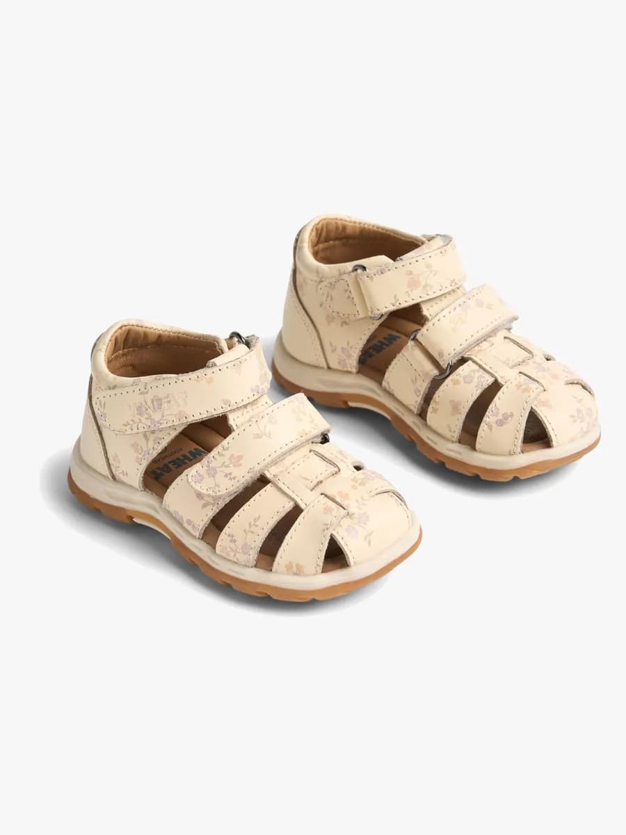 Wheat Frei Sandaler, Apricot Flowers, 30