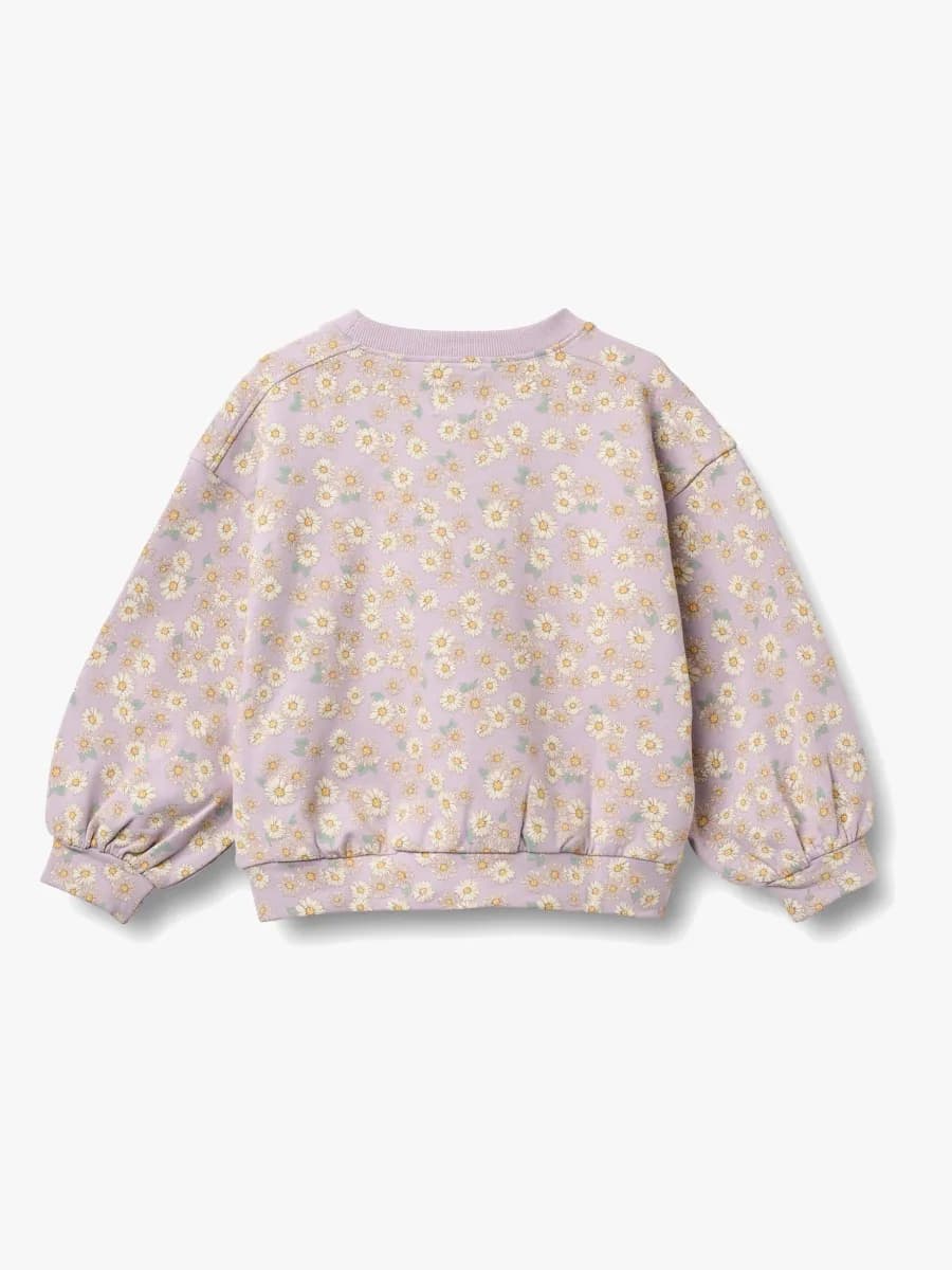 Wheat Lia Sweatshirt, Lavender Daisies, 110