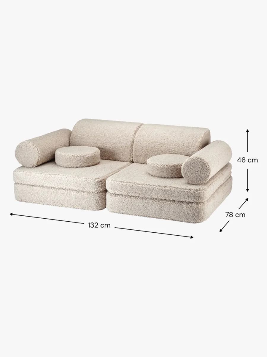 Wigiwama Play Byggbar Soffa 272x156 cm, Biscuit