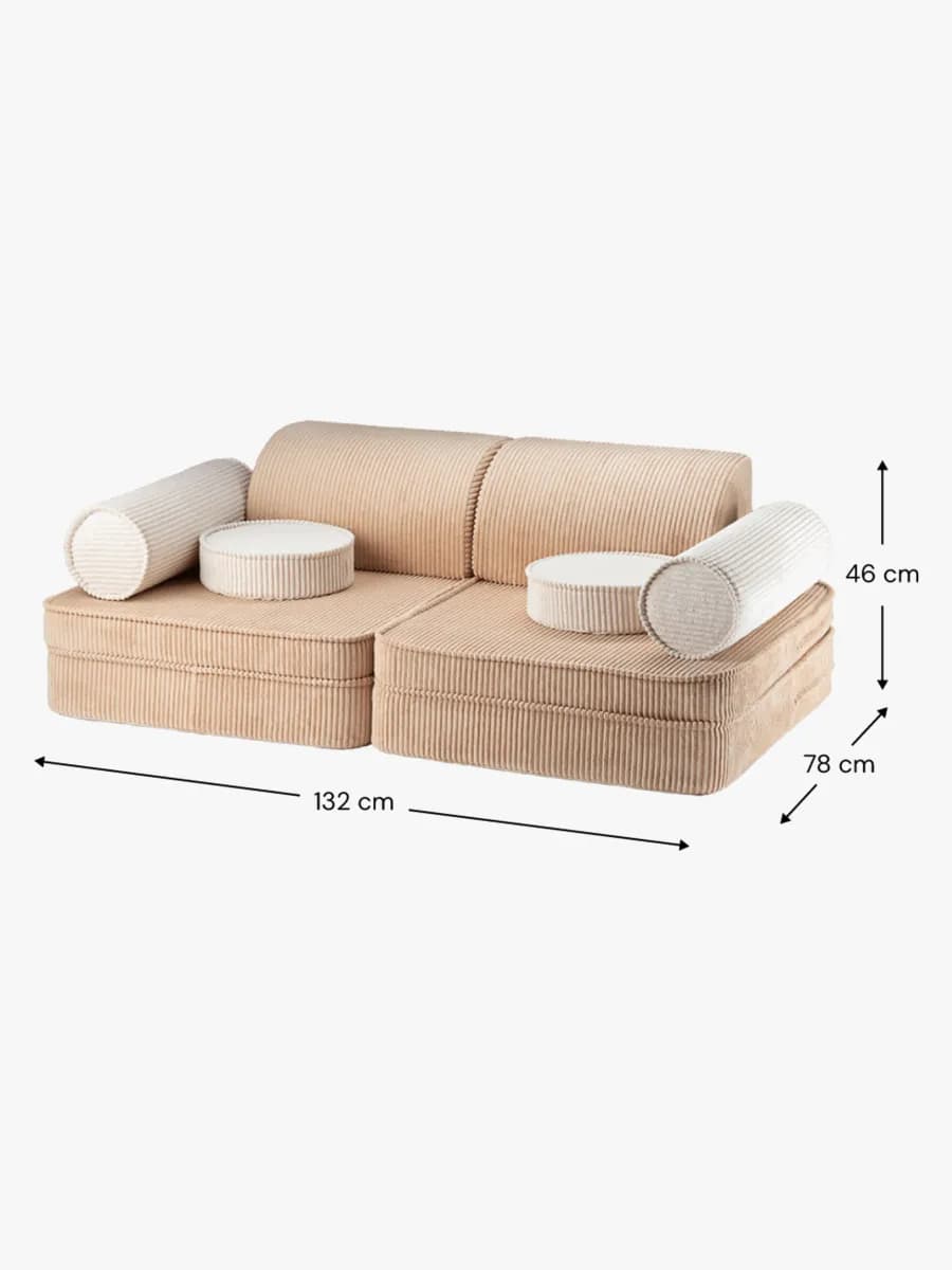 Wigiwama Play Byggbar Soffa 78x132 cm, Brown Sugar