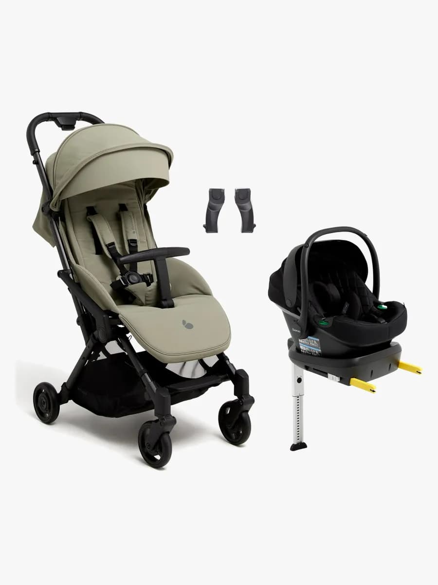 Beemoo Easy Fly Lux 4 Sulky Inkl. Route i-Size Babyskydd & Bas, Spring Green/Black Stone