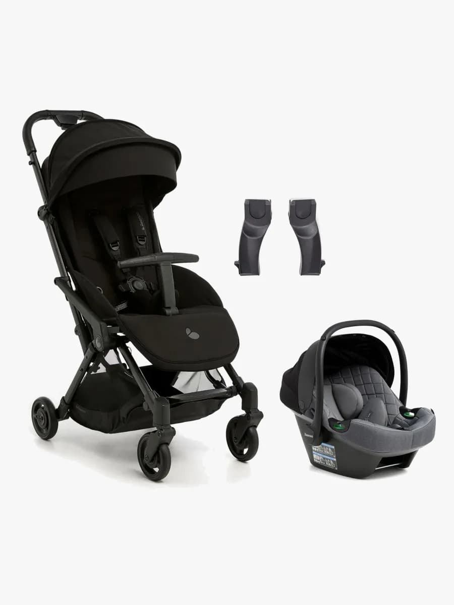Beemoo Easy Fly Lux 4 Sulky Inkl. Route i-Size Babyskydd, Jet Black/Mineral Grey