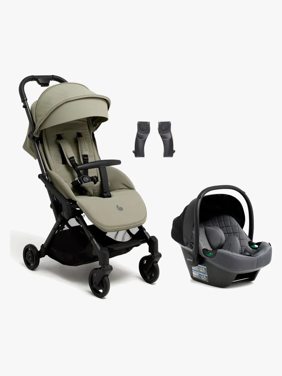 Beemoo Easy Fly Lux 4 Sulky Inkl. Route i-Size Babyskydd, Spring Green/Mineral Grey