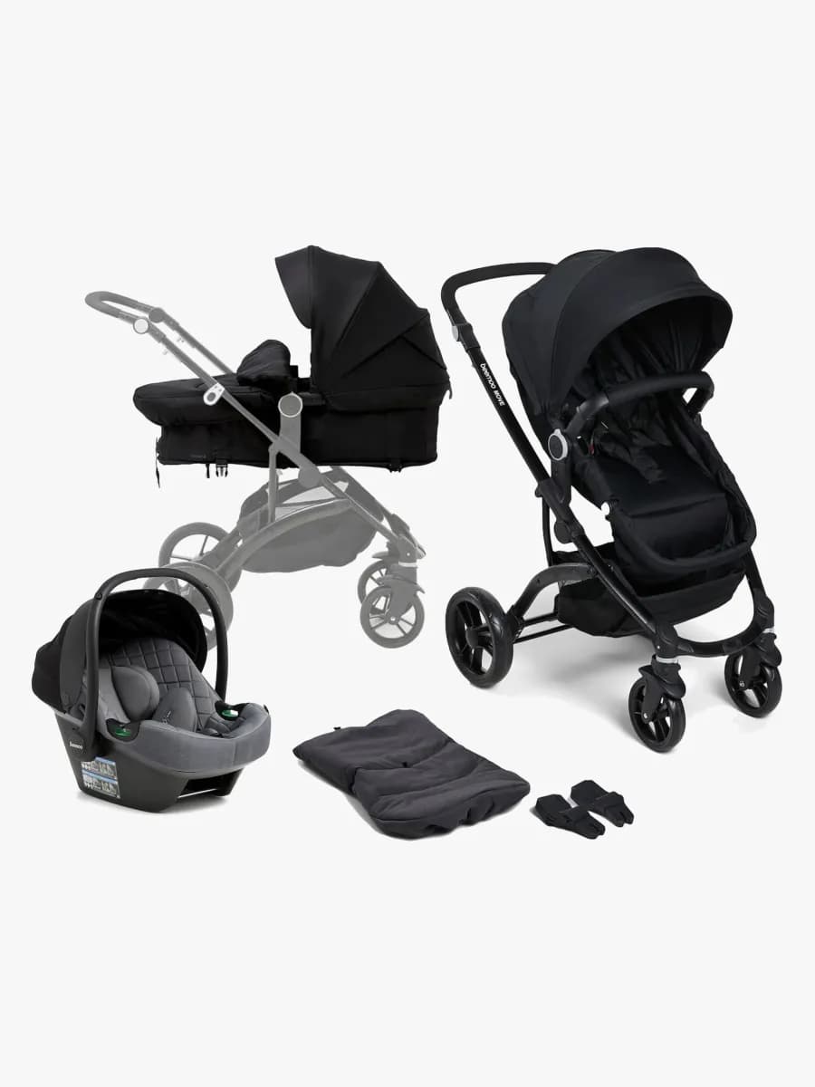 Beemoo Move 2-in-1 Kombivagn Inkl. Beemoo Route i-Size Babyskydd, Black/Mineral Grey
