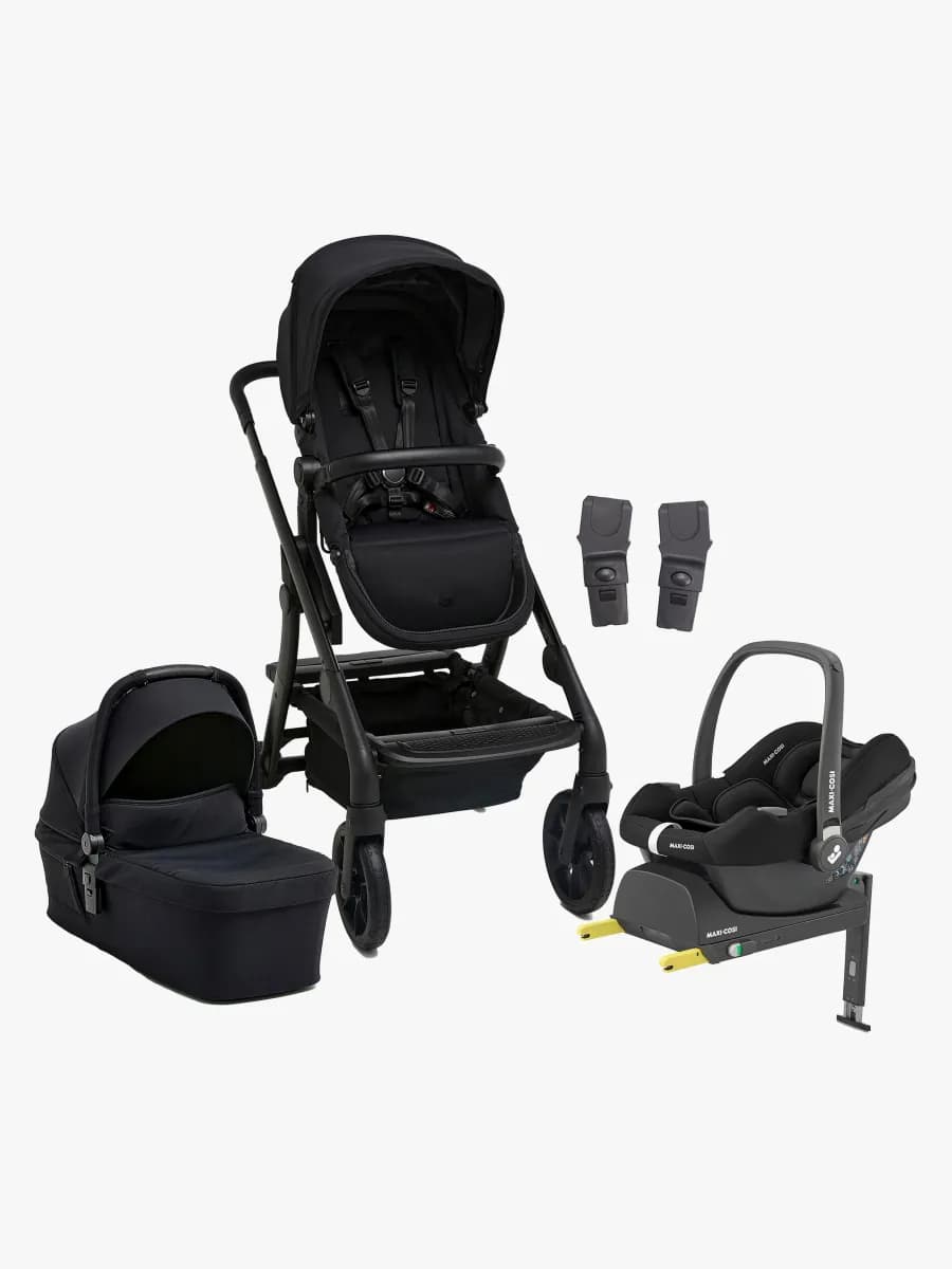 Beemoo Pro Max Duovagn & Maxi-Cosi CabrioFix i-Size Babyskydd inkl. Bas, Coffee Black