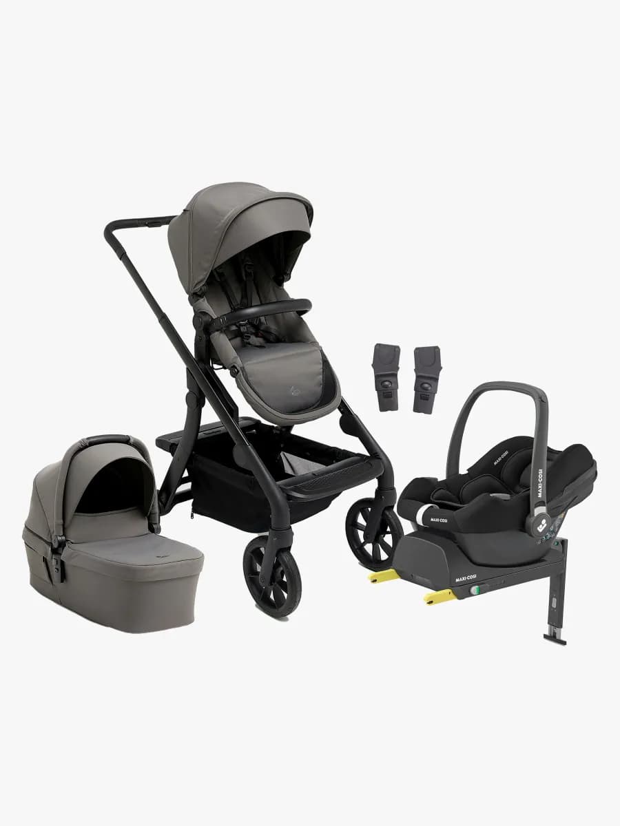 Beemoo Pro Max Duovagn & Maxi-Cosi CabrioFix i-Size Babyskydd inkl. Bas, Mocha Grey