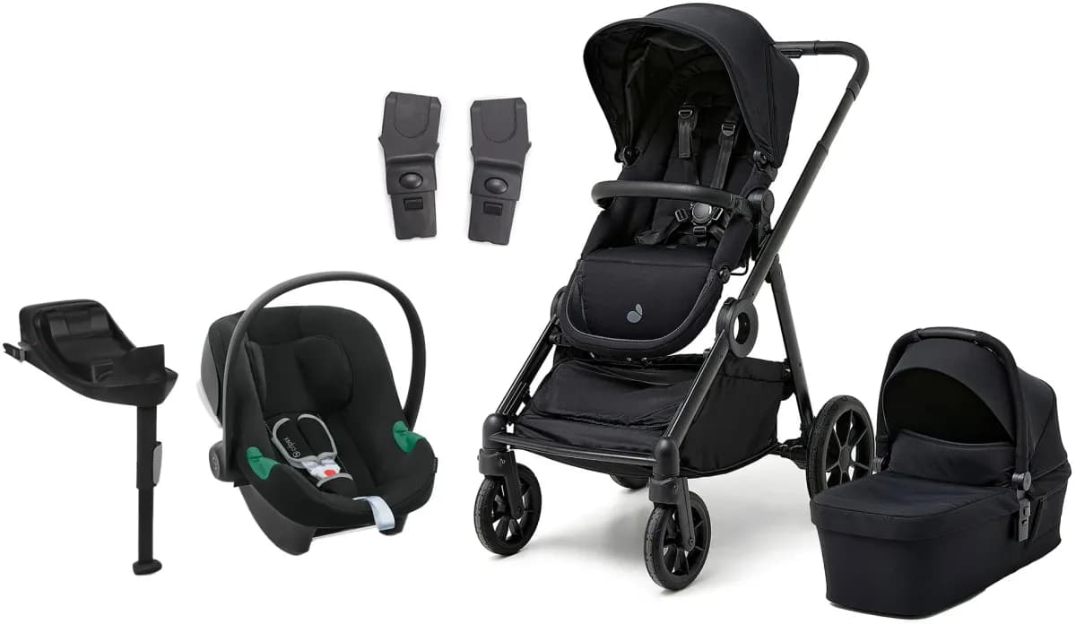 Beemoo Pro Multi 2 Duovagn Inkl. Cybex Aton B2 i-Size Babyskydd & Bas, Coffee Black