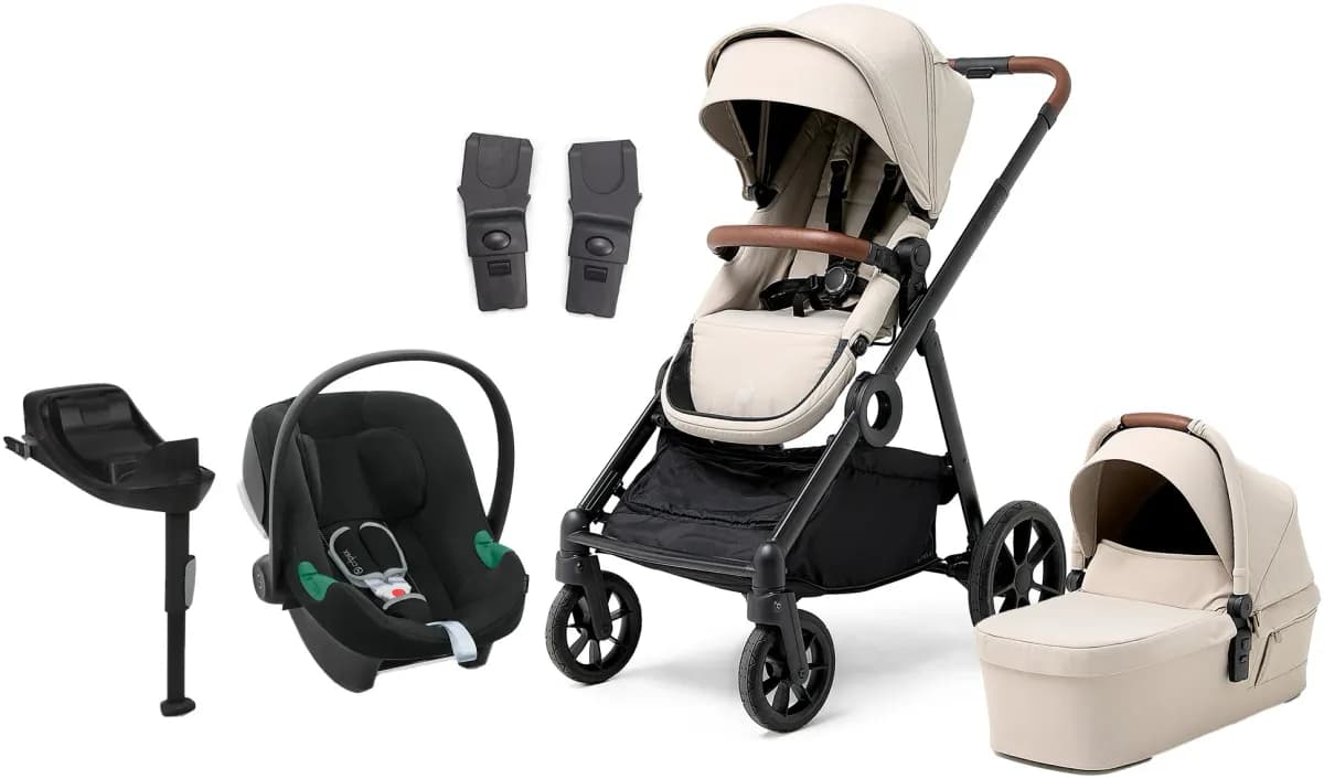Beemoo Pro Multi 2 Duovagn Inkl. Cybex Aton B2 i-Size Babyskydd & Bas, Latte Beige