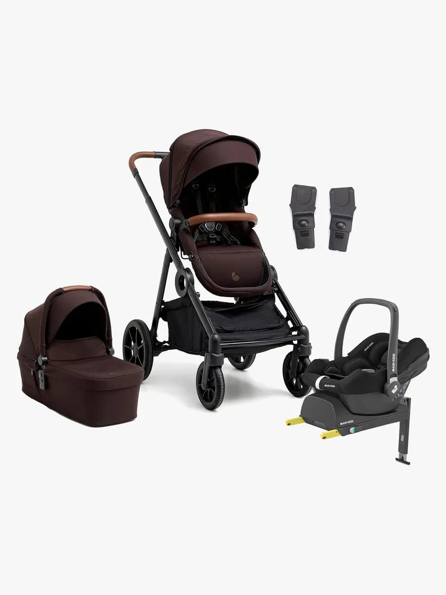 Beemoo Pro Multi 2 Duovagn Inkl. Maxi-Cosi CabrioFix Babyskydd & Bas, Espresso Brown