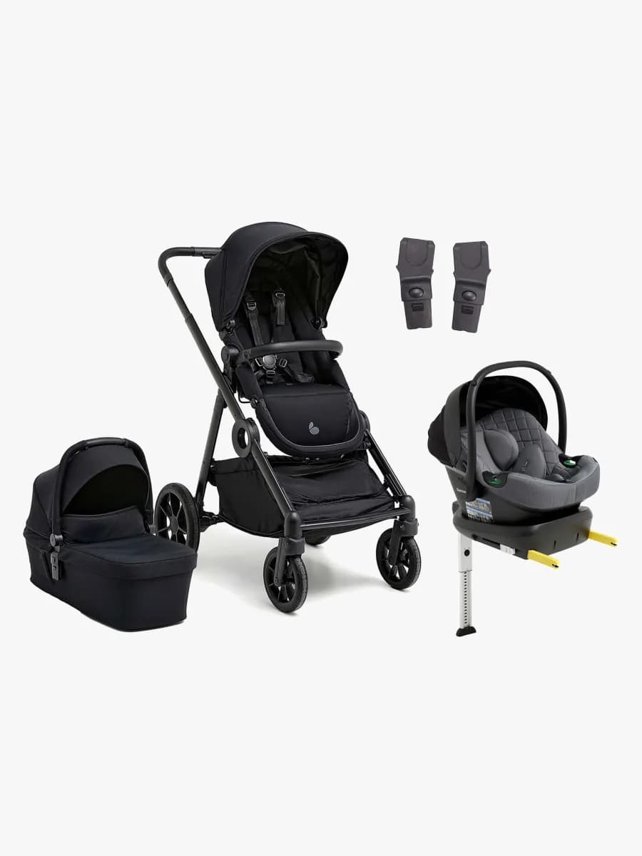 Beemoo Pro Multi 2 Duovagn Inkl. Route i-Size Babyskydd & Bas, Coffee Black/Mineral Grey