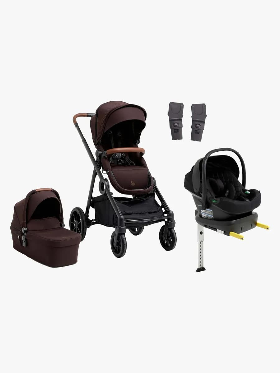 Beemoo Pro Multi 2 Duovagn Inkl. Route i-Size Babyskydd & Bas, Espresso Brown/Black Stone