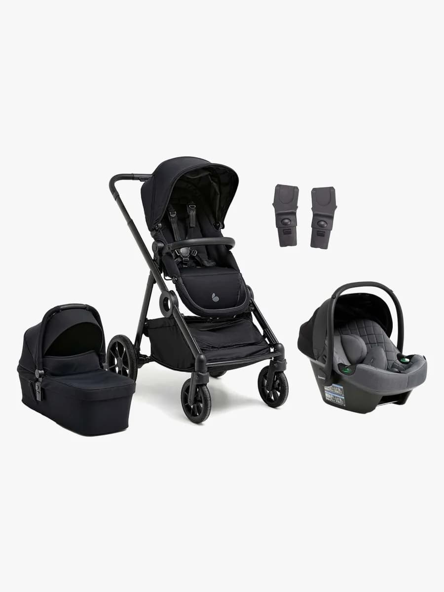 Beemoo Pro Multi 2 Duovagn Inkl. Route i-Size Babyskydd, Coffee Black/Mineral Grey