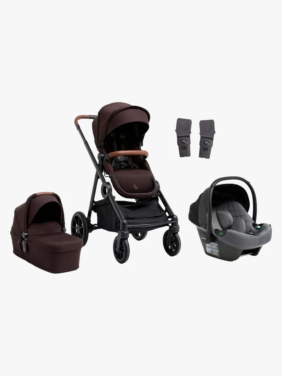 Beemoo Pro Multi 2 Duovagn Inkl. Route i-Size Babyskydd, Espresso Brown/Mineral Grey