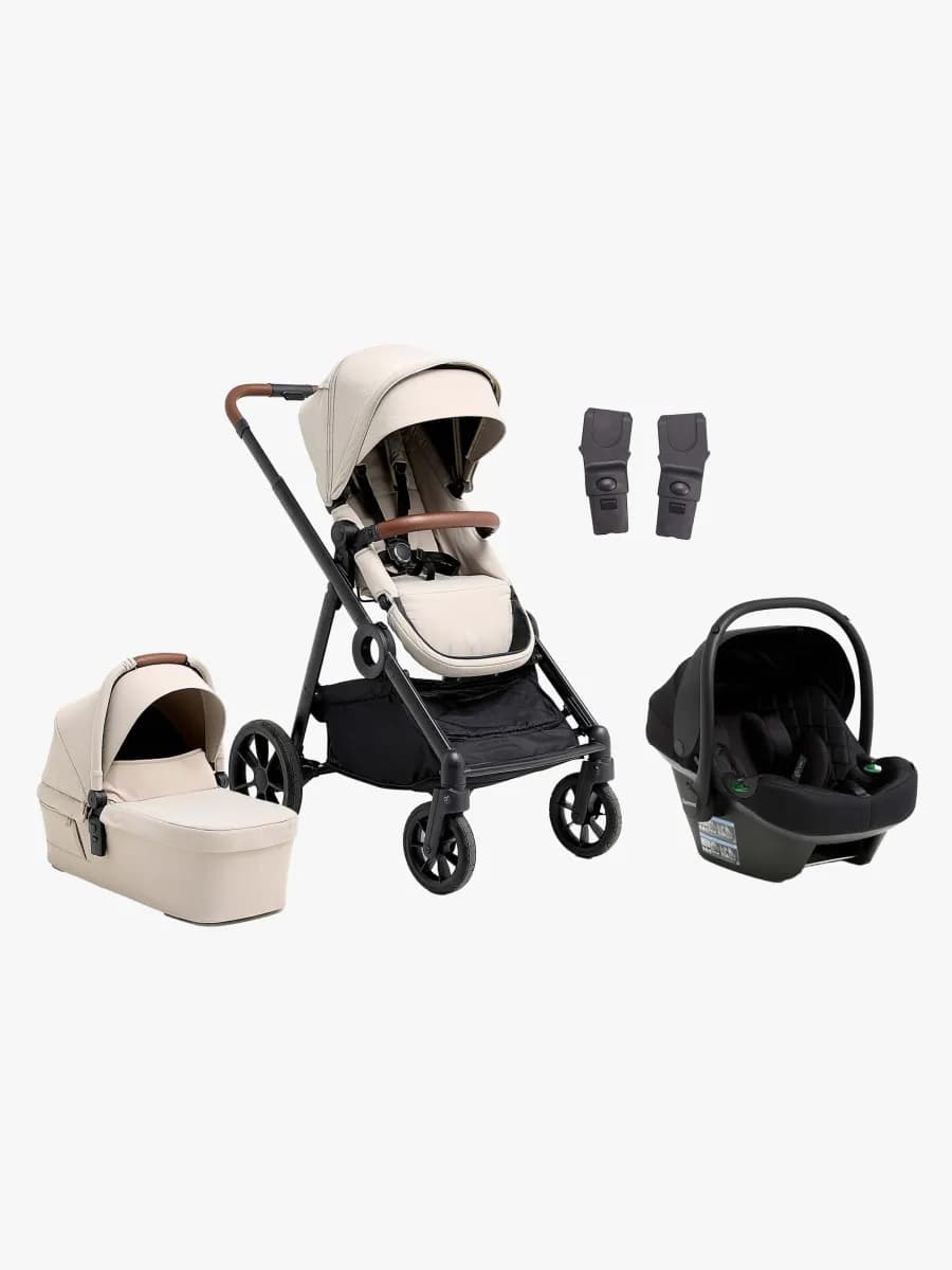 Beemoo Pro Multi 2 Duovagn Inkl. Route i-Size Babyskydd, Latte Beige/Black Stone